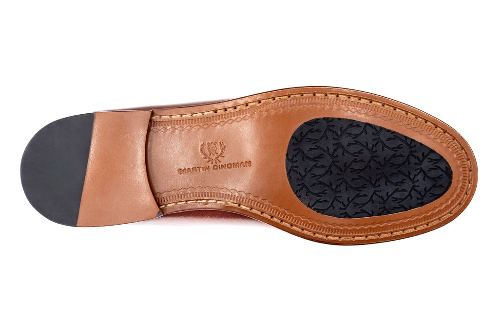 Martin Dingman Old Row Oiled Saddle Leather Bit Loafer in Cigar