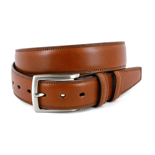 Torino Belts Italian Burnished Kipskin Belt in Chili