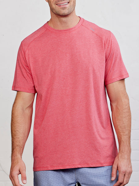 TASC Carrollton Performance Crewneck SS Tee in Racing Red