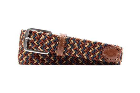Martin Dingman Newport Woven Italian Rayon Belt in Sunset Multi