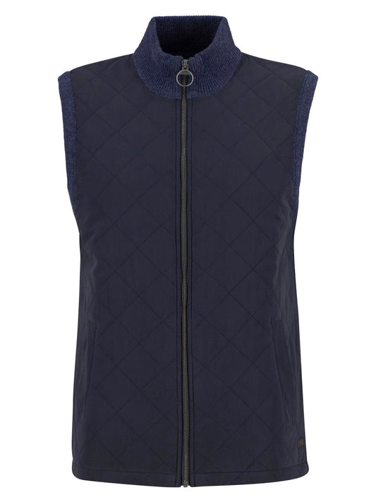 Barbour Mens Shoveler Knitted Gilet in Navy