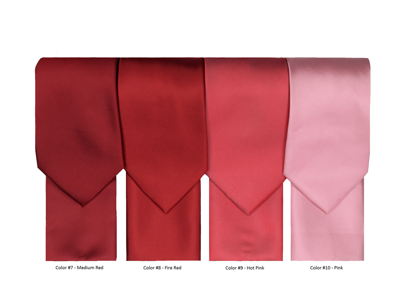 FX Fusion Solid Color Wedding Tie & Pocket Square Set in Pink-Regular Length