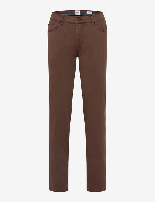 Brax Cadiz Marathon 5 Pocket Pant in Chocolate