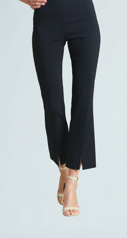 Womens Clara Sun Woo Center Seam Kick Front Ankle Pant in Black