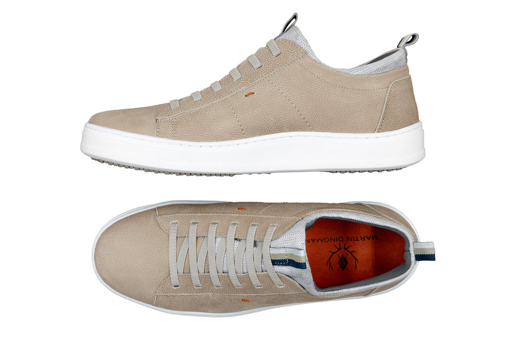 Martin Dingman Cameron Nubuck Sneaker in Putty