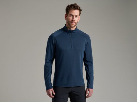 Kuhl Mens Influx Quarter Zip in Blue Ink