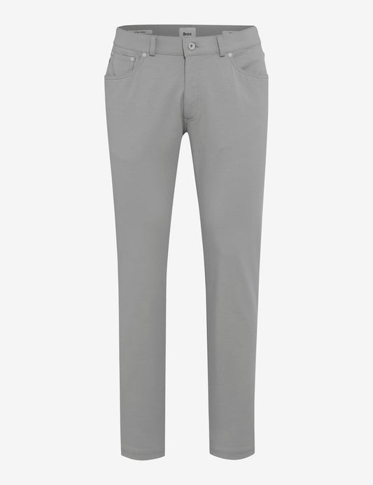 Brax Chuck J Hi Flex Jersey 5-Pocket Pant in Platin