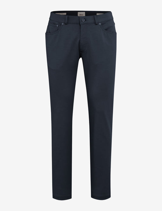 Brax Chuck J Hi Flex Jersey 5-Pocket Pant in Navy