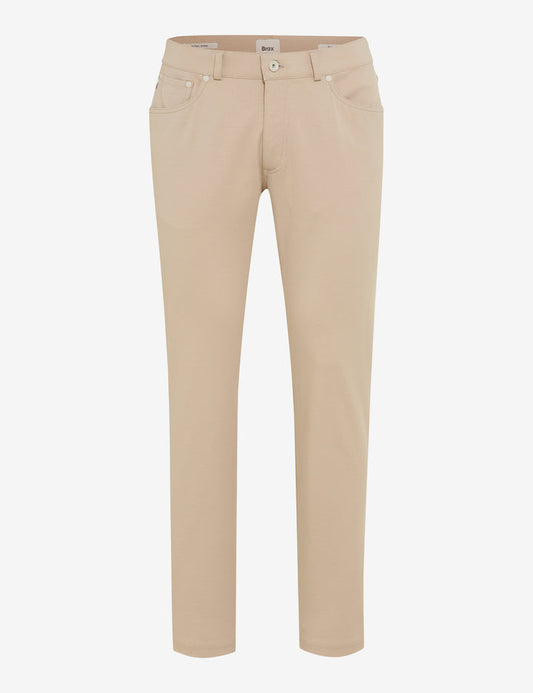 Brax Chuck J Hi Flex Jersey 5-Pocket Pant in Beach