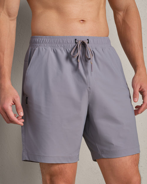 Rhone Mens 7" Unlined Pursuit Short in Purple Smoke