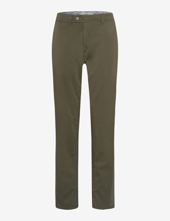 Brax Kapok Hi Flex Chino Pant in Olive