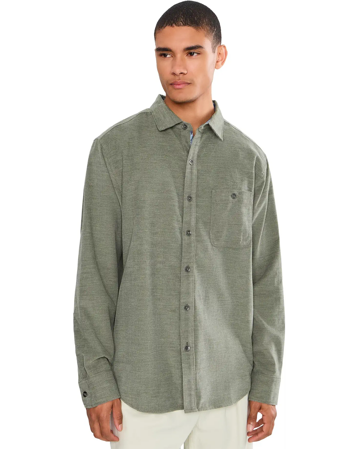 Tommy Bahama Coastline Cord Heather Bay Sportshirt in Palm Moss