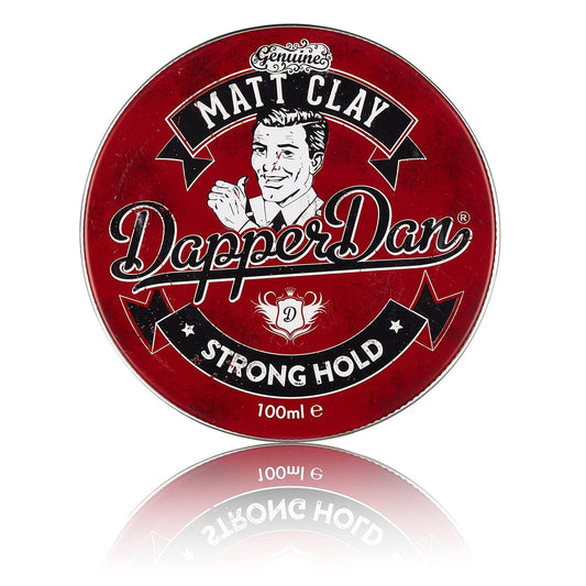Dapper Dan Strong Hold Matte Clay, 100ml - Smoked Saffron & Leather Fragranced Hair Styling Clay