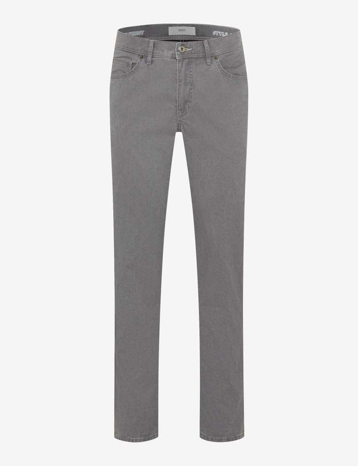 Brax Cadiz Marathon Print 5-Pocket Pant in Silver