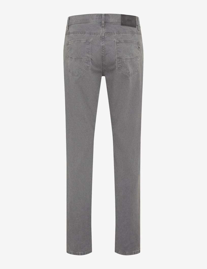 Brax Cadiz Marathon Print 5-Pocket Pant in Silver