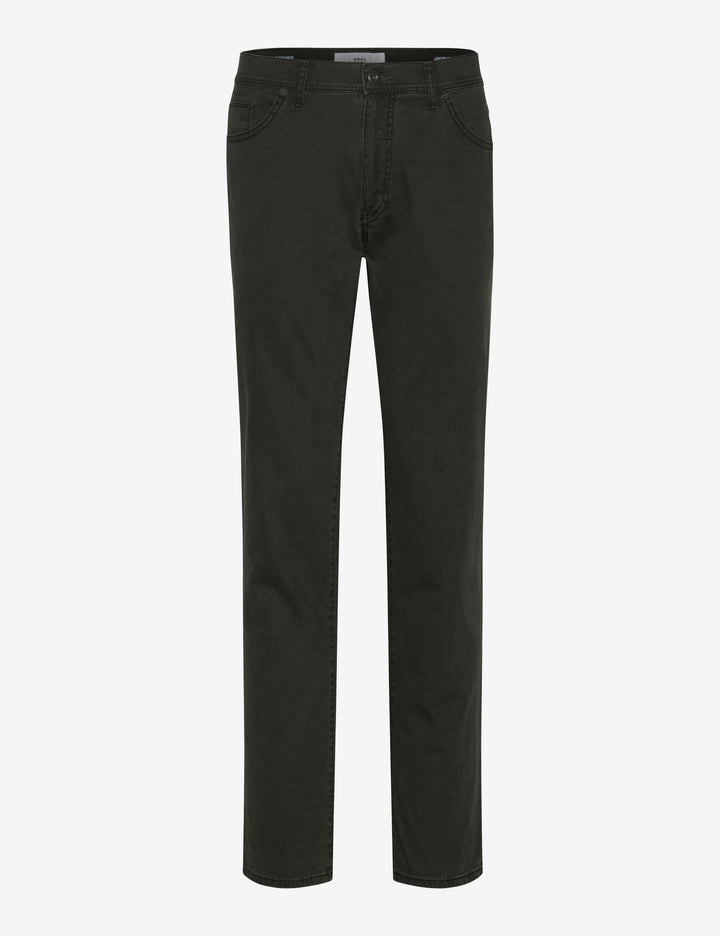Brax Cadiz Marathon Print 5-Pocket Pant in Olive
