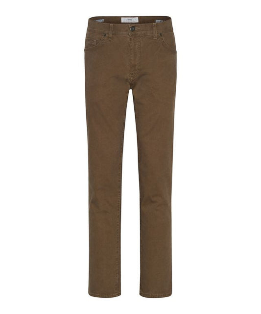 Brax Cadiz Marathon Print 5-Pocket Pant in Camel