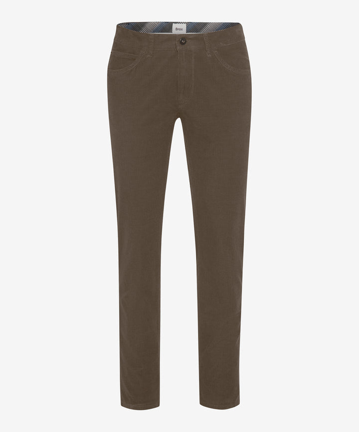 Brax Chuck DX Hi-Flex 5 Pocket Corduroy Pant in Walnut