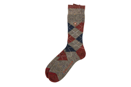 Martin Dingman Argyle Andean Alpaca Yarn Socks - Oatmeal