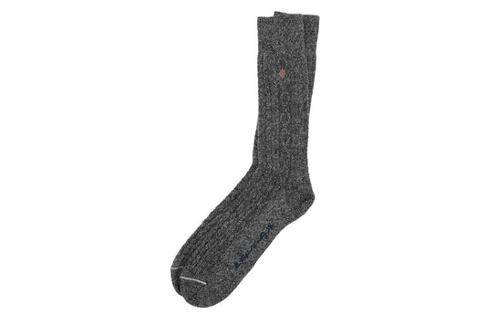 Martin Dingman Cashmere Cable Andean Alpaca Socks in Grey