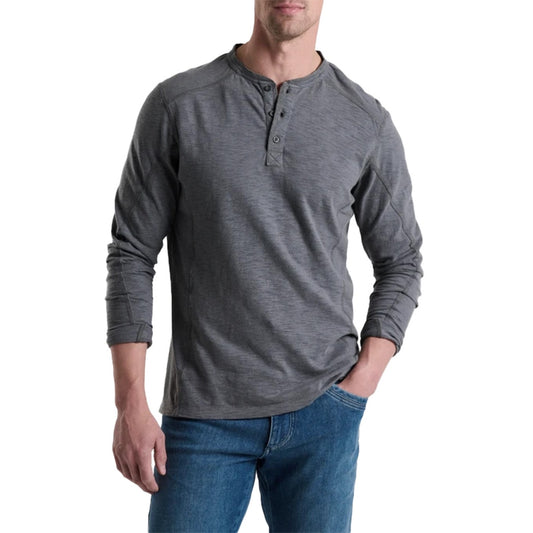 Kuhl Mens Rukus Henley in Charcoal Blue