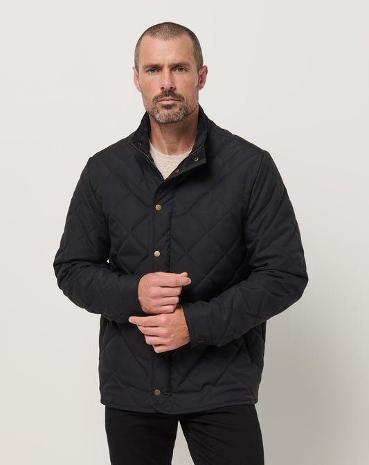 Travis Mathew Highlander Quilted Jacket in Black