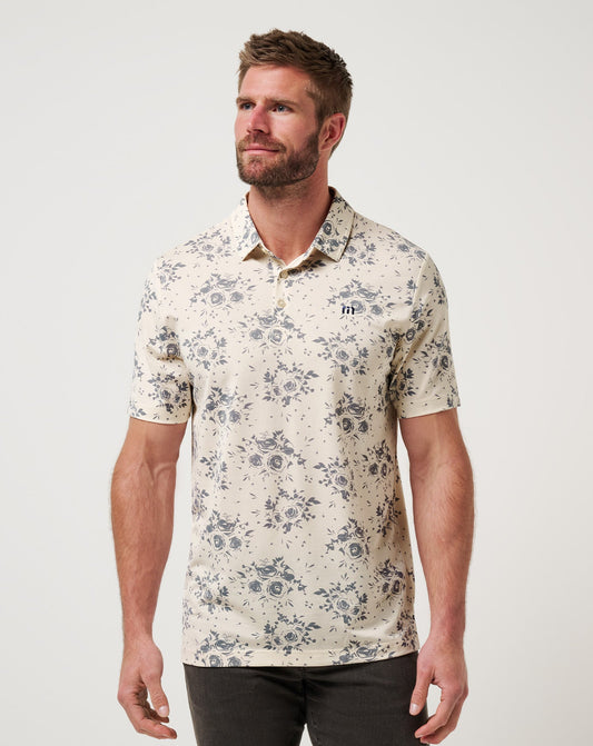 Travis Mathew Local Forecast Printed Polo in Birch