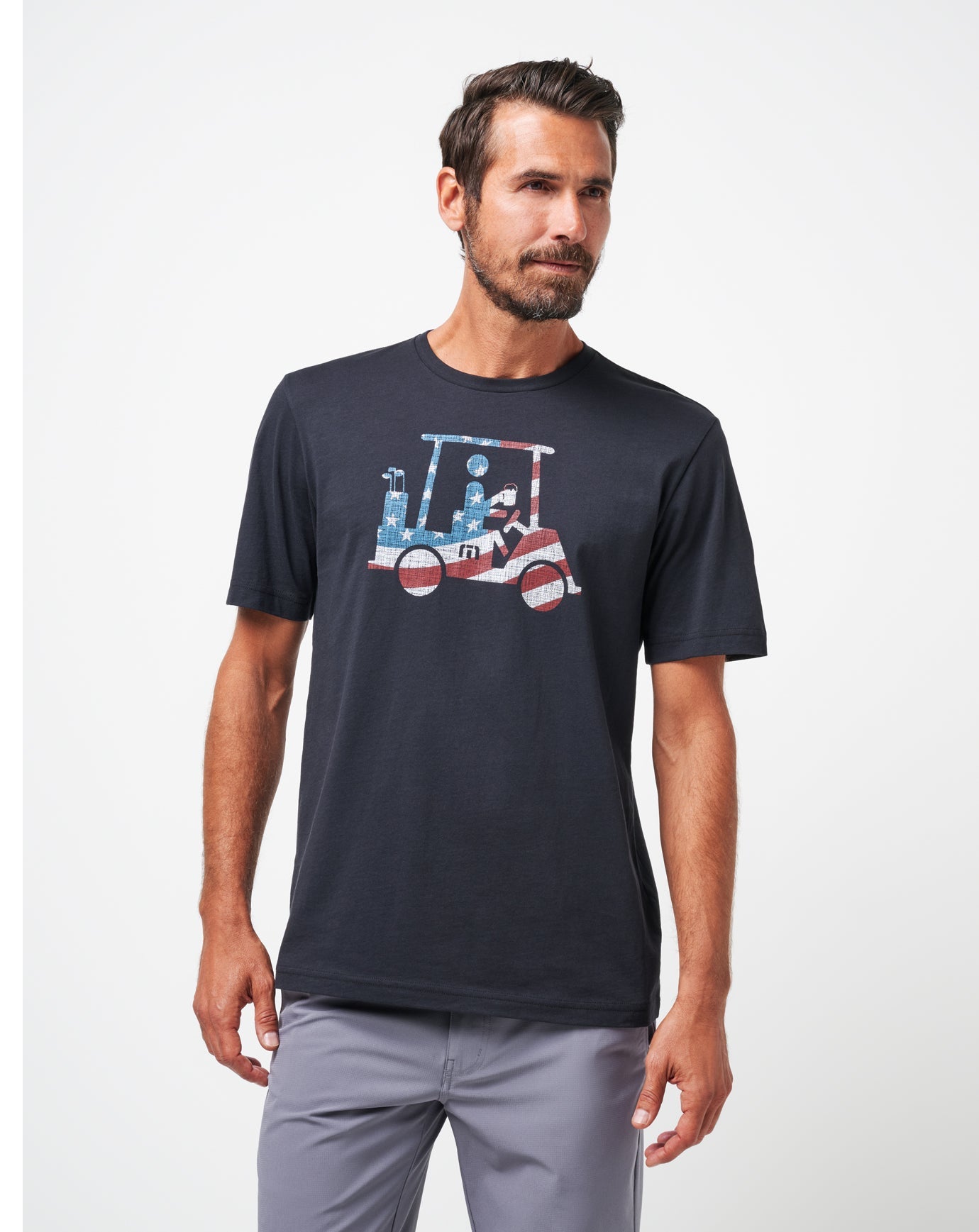 Travis Mathew Flag Flyer Tee in Black