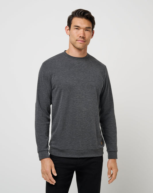 Travis Mathew Cloud Sweater in Heather Black