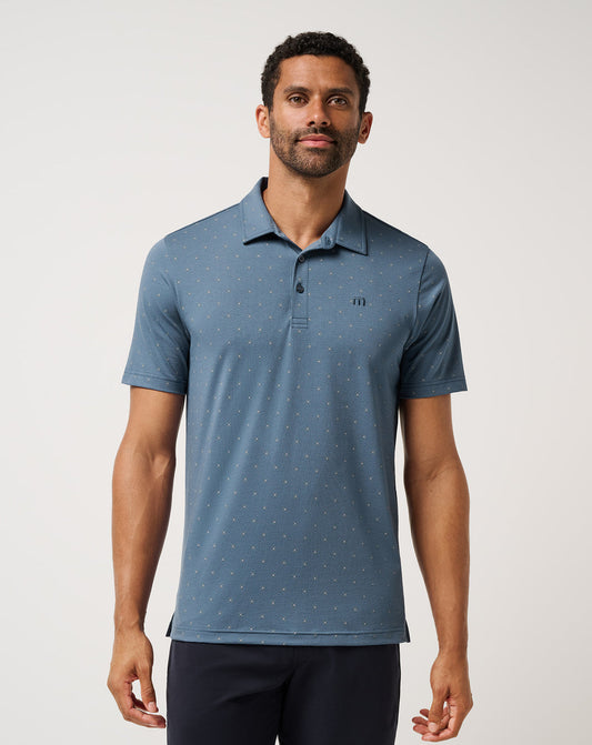 Travis Mathew Performance Jersey Wave Polo in Bering Sea