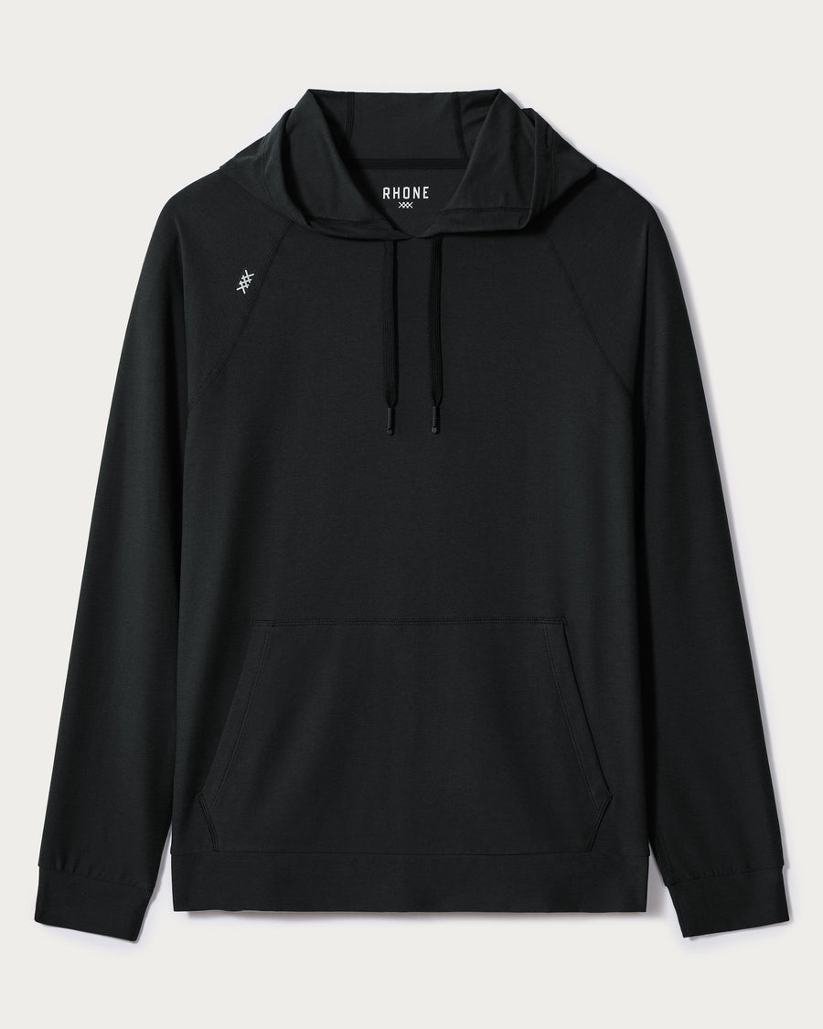 Rhone Mens Atmosphere Midweight Hoodie in True Black