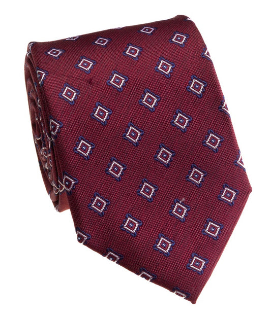 Pacific Silk 100% Silk Necktie in Burgandy Clip