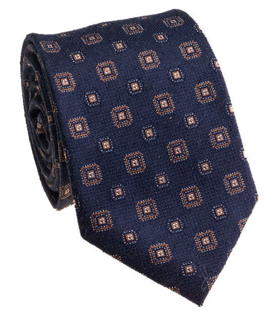 Pacific Silk 100% Silk Necktie in Navy Clip