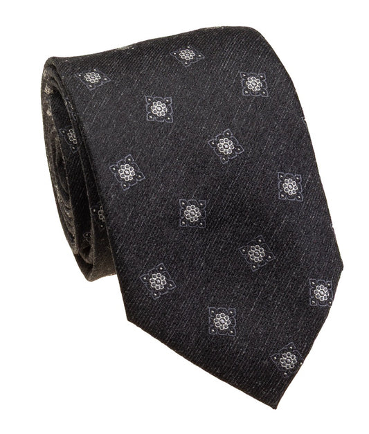 Pacific Silk 100% Silk Necktie in Charcoal Clip