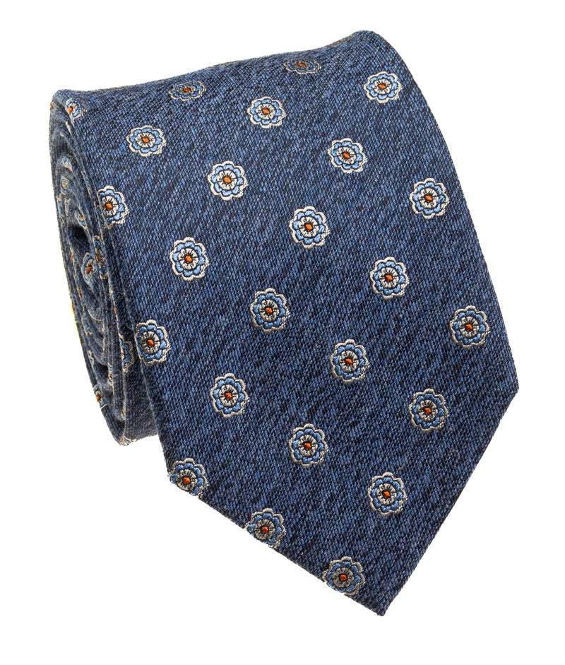 Pacific Silk 100% Silk Necktie in Dark Blue Clip