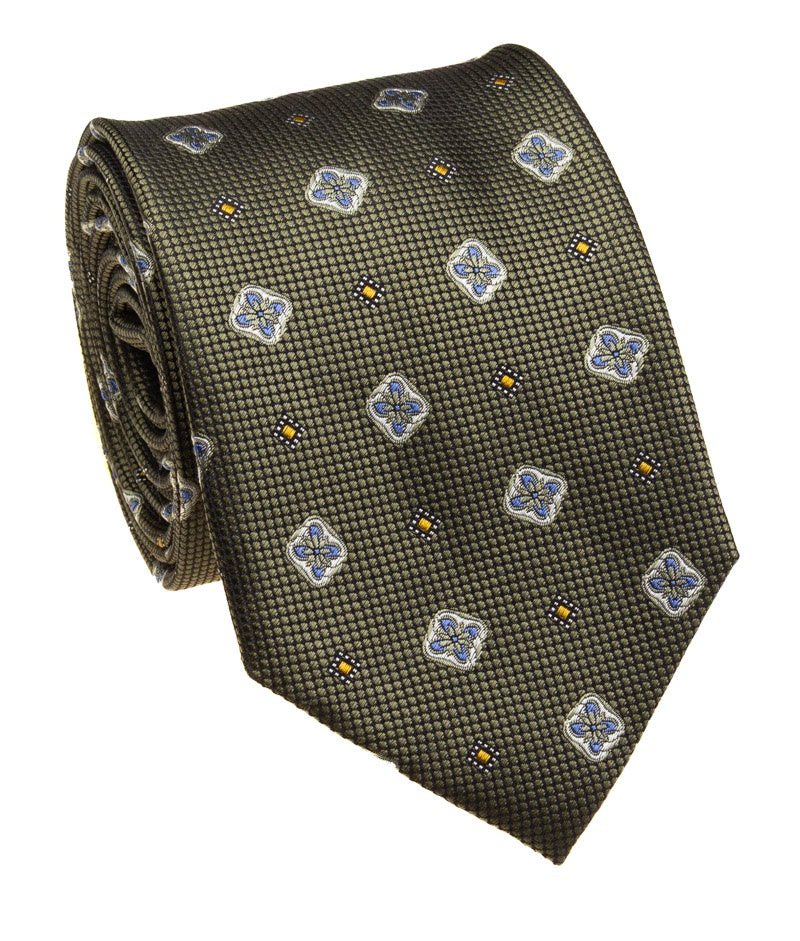 Pacific Silk 100% Silk Necktie in Green Clip