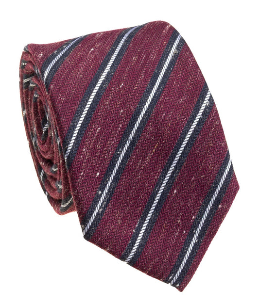Pacific Silk 100% Silk Necktie in Wine Diagonal