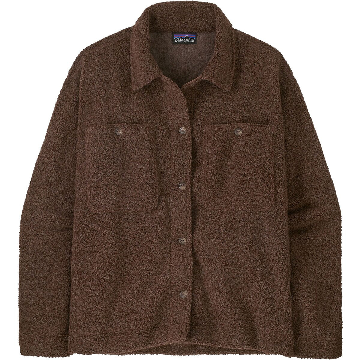 Womens Patagonia Reclaimed Sweater Shirt Jacket in Berm Brown
