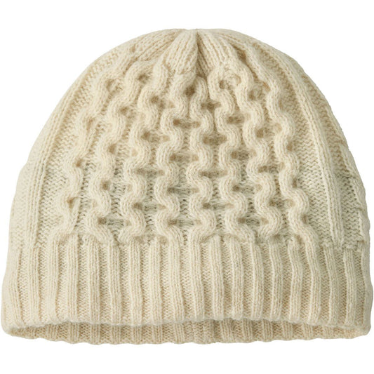 Womens Patagonia Coastal Cable Beanie in Birch White