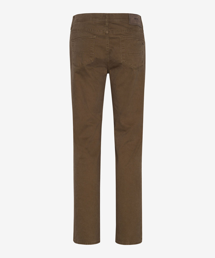 Brax Cadiz Marathon Print 5-Pocket Pant in Camel
