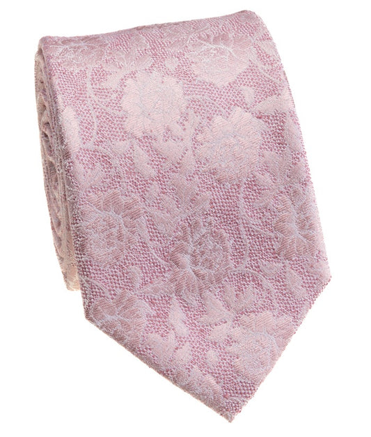 Pacific Silk 100% Silk Necktie in Pink Floral