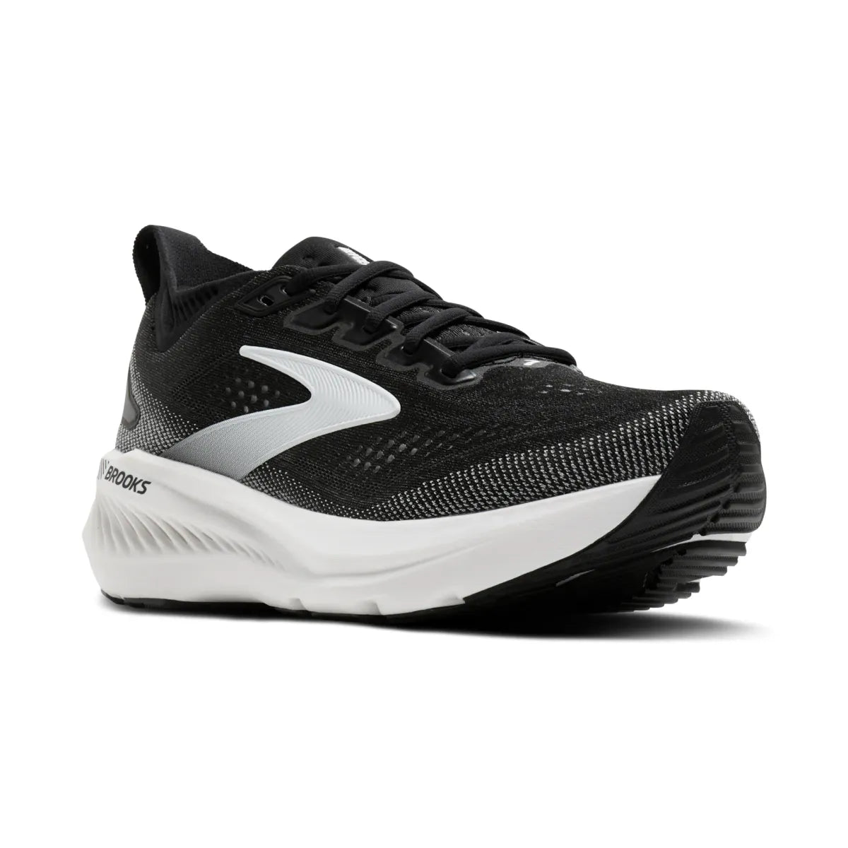 Womens Brooks Glycerin GTS 23 Running Shoe in Black/Grey/White