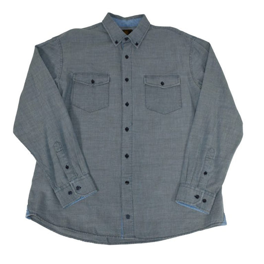 F/X Fusion Cotton Textured Sportshirt in Antique Indigo