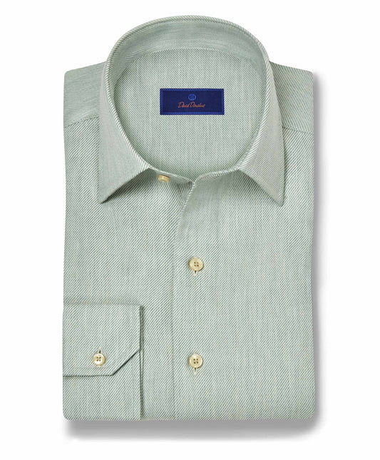 David Donahue Cashmere Blend Sport Shirt in Sage