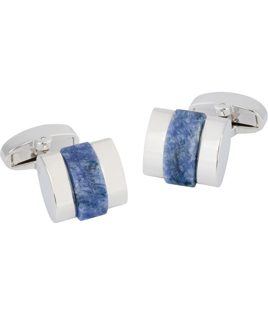 Pacific Silk Inlayed Sodalite Cufflinks