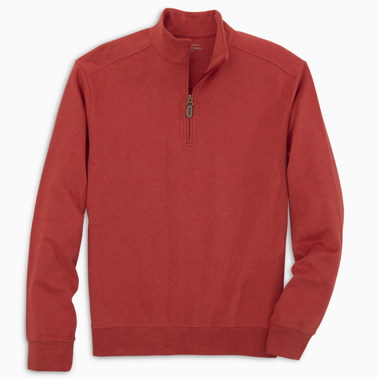 Hornor & Harrison Chandler Quarter Zip Pullover in Crimson