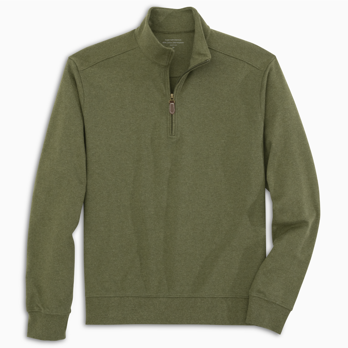 Hornor & Harrison Chandler Quarter Zip Pullover in Olive