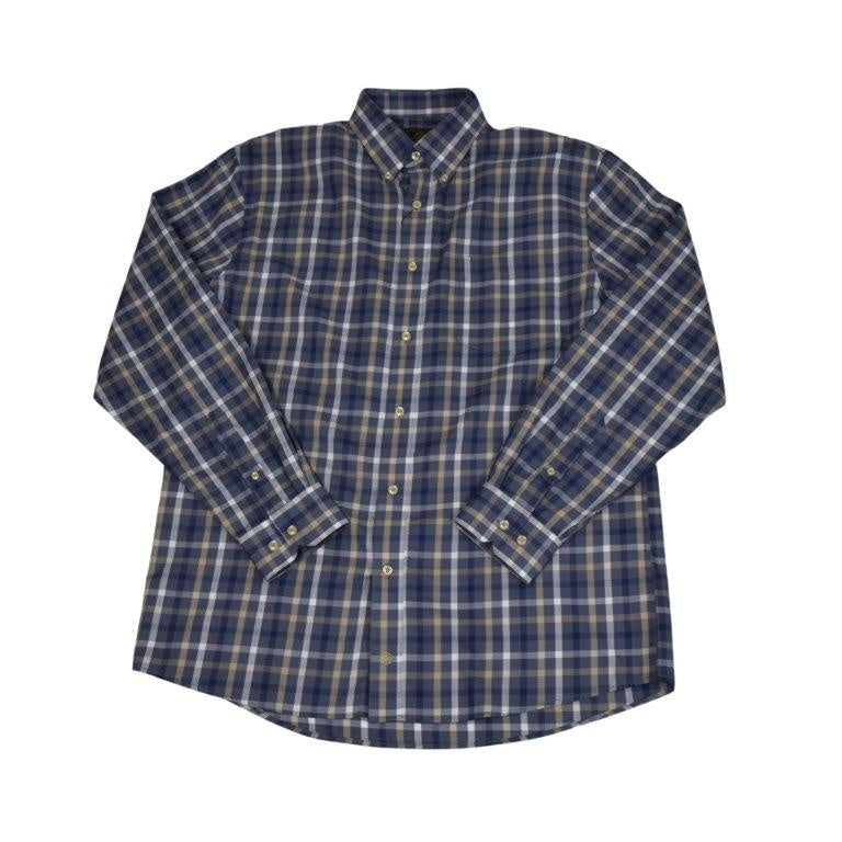 F/X Fusion Woven Sportshirt in Grey Twill Check