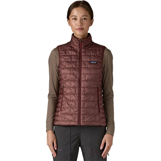 Womens Patagonia Nano Puff Vest in Dark Ruby