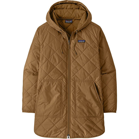 Womens Patagonia Diamond Quilted Parka in Deer Brown
